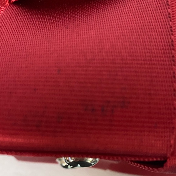 Seatbelt Purse (Red)  Woven Neutral Y2K
90s Top Handle Shoulder Bag. Preloved - Picture 9 of 10